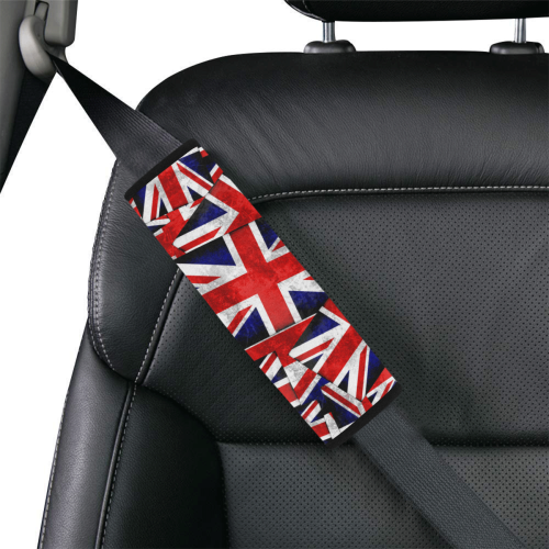 Union Jack British UK Flag Car Seat Belt Cover 7''x8.5''