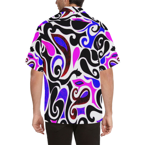 retro swirl abstract Hawaiian Shirt (Model T58)