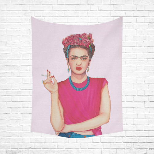 FRIDA Cotton Linen Wall Tapestry 60"x 80"
