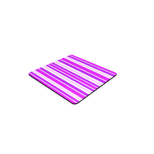 Summer Purples Stripes Square Coaster