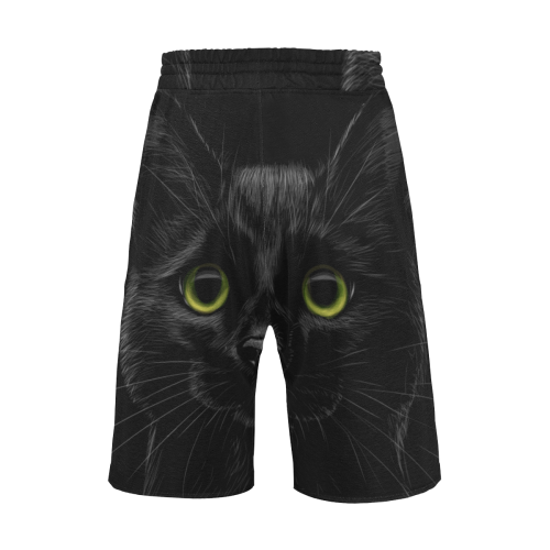 Black Cat Men's All Over Print Casual Shorts (Model L23)
