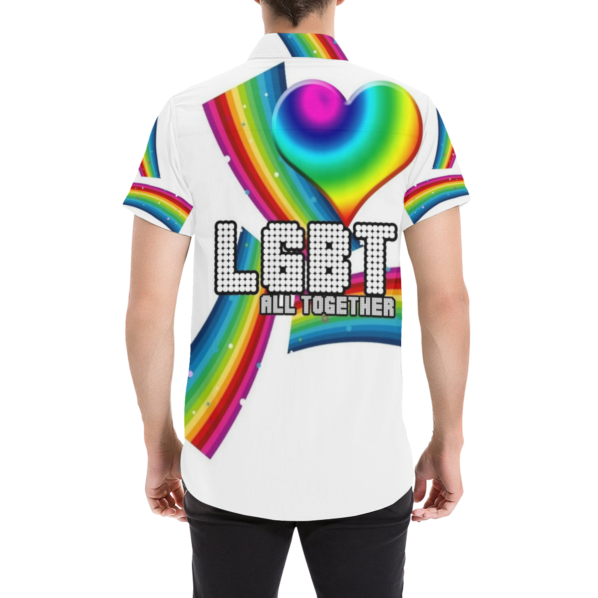 LGBT by Popartlover Men's All Over Print Short Sleeve Shirt (Model T53)