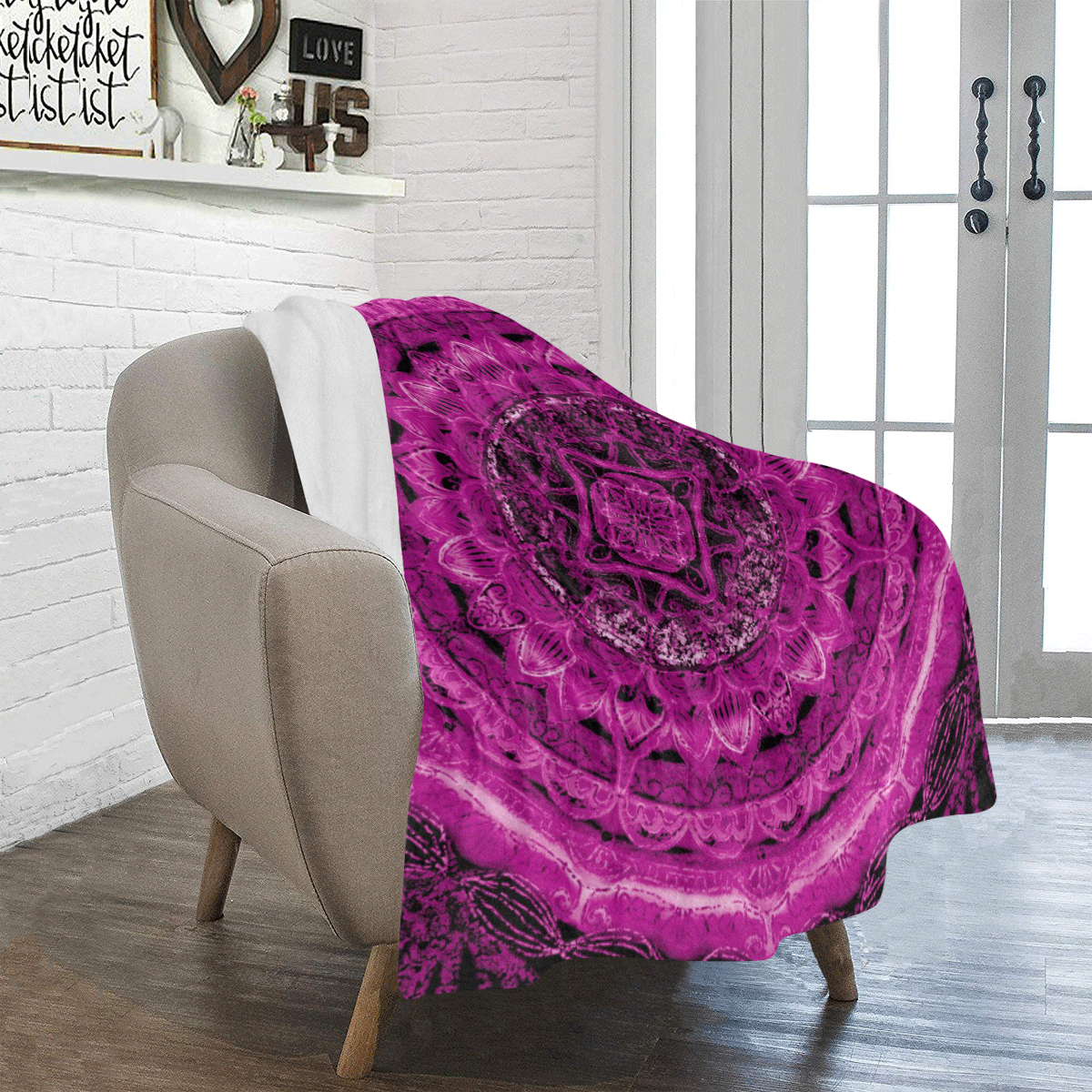 delicate silk mandala 18 Ultra-Soft Micro Fleece Blanket 40"x50"