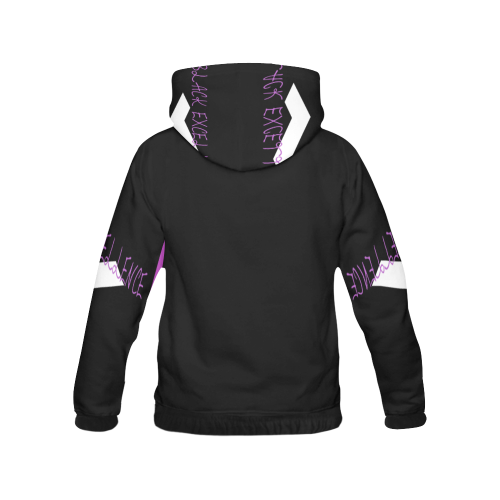 Black Excellence Purple and black Hoodie All Over Print Hoodie for Men (USA Size) (Model H13)