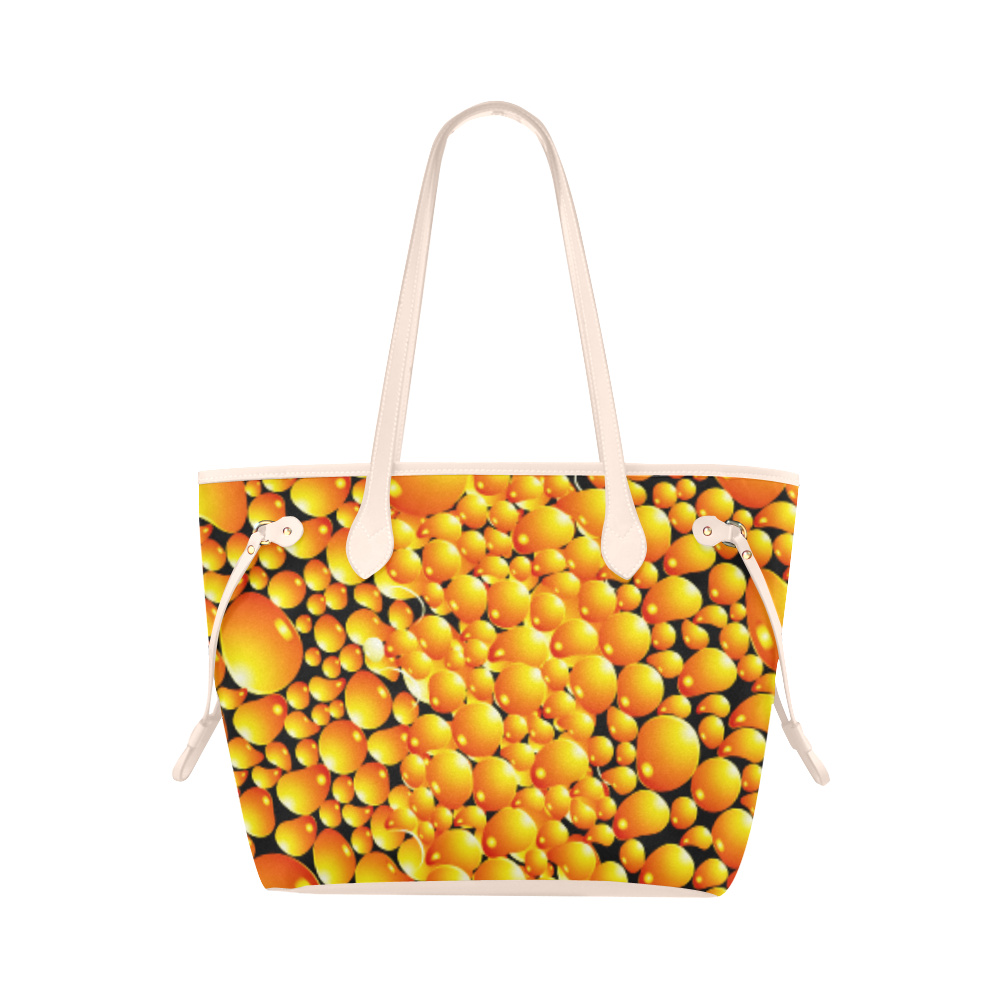 yellow bubble Clover Canvas Tote Bag (Model 1661)