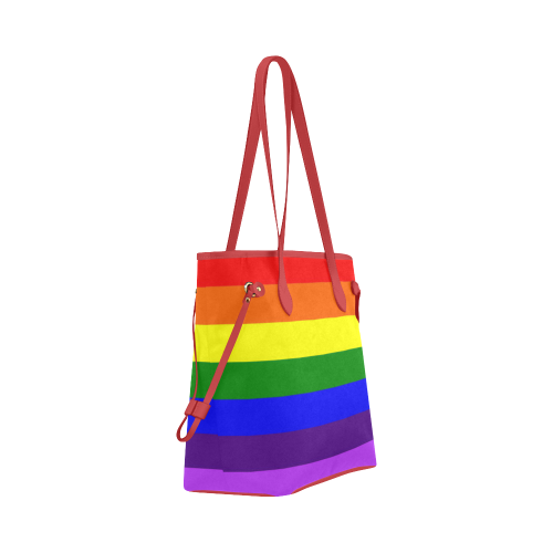 Rainbow Flag (Gay Pride - LGBTQIA+) Clover Canvas Tote Bag (Model 1661)