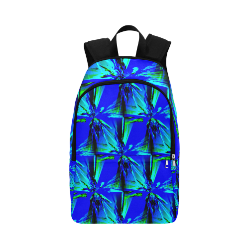 Blue Green Diamond Stars Pattern Fabric Backpack for Adult (Model 1659)