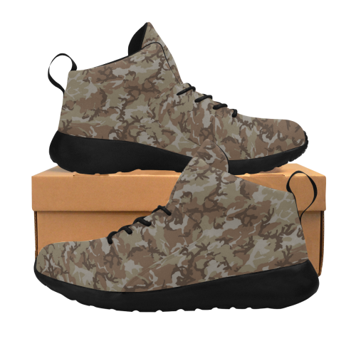 Woodland Desert Brown Camouflage Men's Chukka Training Shoes (Model 57502)