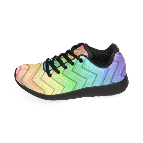 Rainbow Chevrons Women’s Running Shoes (Model 020)