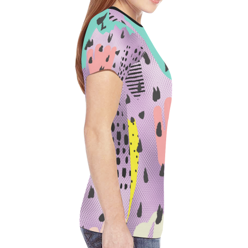 dot pattern New All Over Print T-shirt for Women (Model T45)