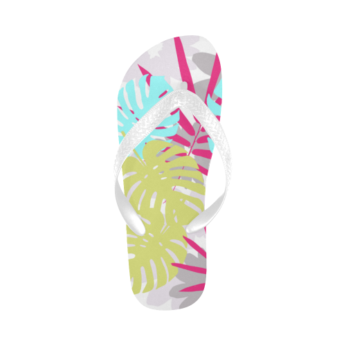 Tropical Colorful Palms Flip Flops for Men/Women (Model 040)
