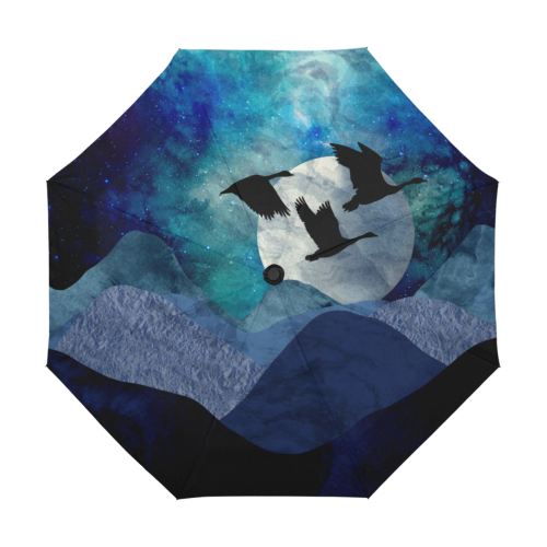 Night In The Mountains Anti-UV Auto-Foldable Umbrella (U09)