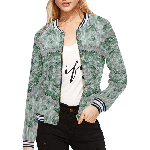 wonderful dots and festive elegant glamorous look All Over Print Bomber Jacket for Women (Model H21)