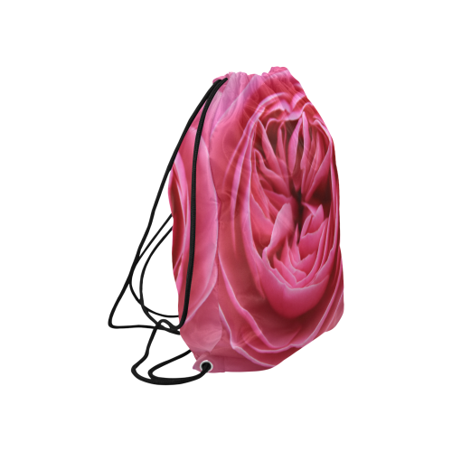 Rose Fleur Macro Large Drawstring Bag Model 1604 (Twin Sides)  16.5"(W) * 19.3"(H)