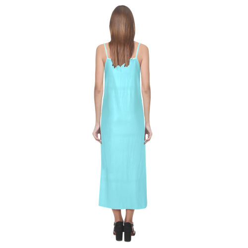 copy V-Neck Open Fork Long Dress(Model D18)