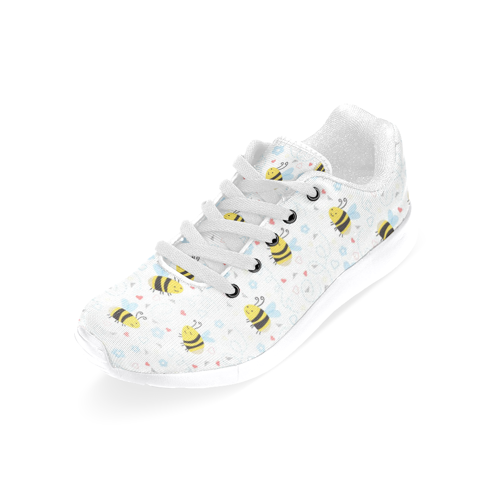 Cute Bee Pattern Men's Running Shoes/Large Size (Model 020)