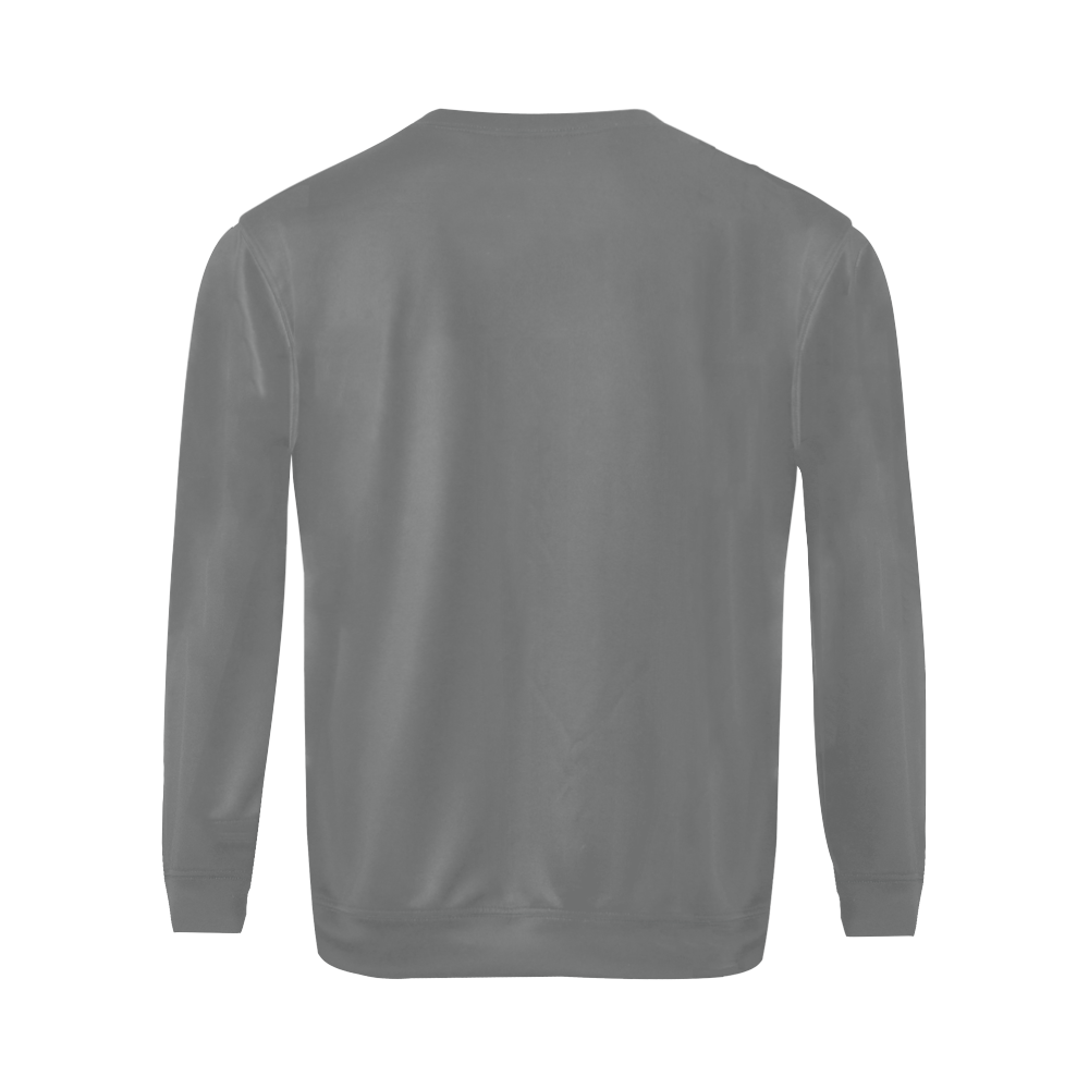 Crewneck Sweatshirt for Men (Black & Grey) All Over Print Crewneck Sweatshirt for Men (Model H18)