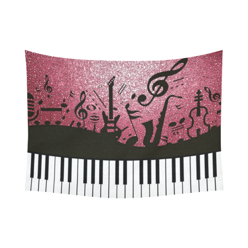 Musical Cotton Linen Wall Tapestry 80"x 60"