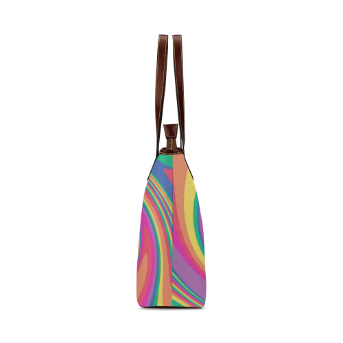 Rainbow Swirl STB Shoulder Tote Bag (Model 1646)