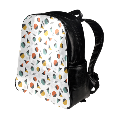 Geo Cutting Shapes Multi-Pockets Backpack (Model 1636)