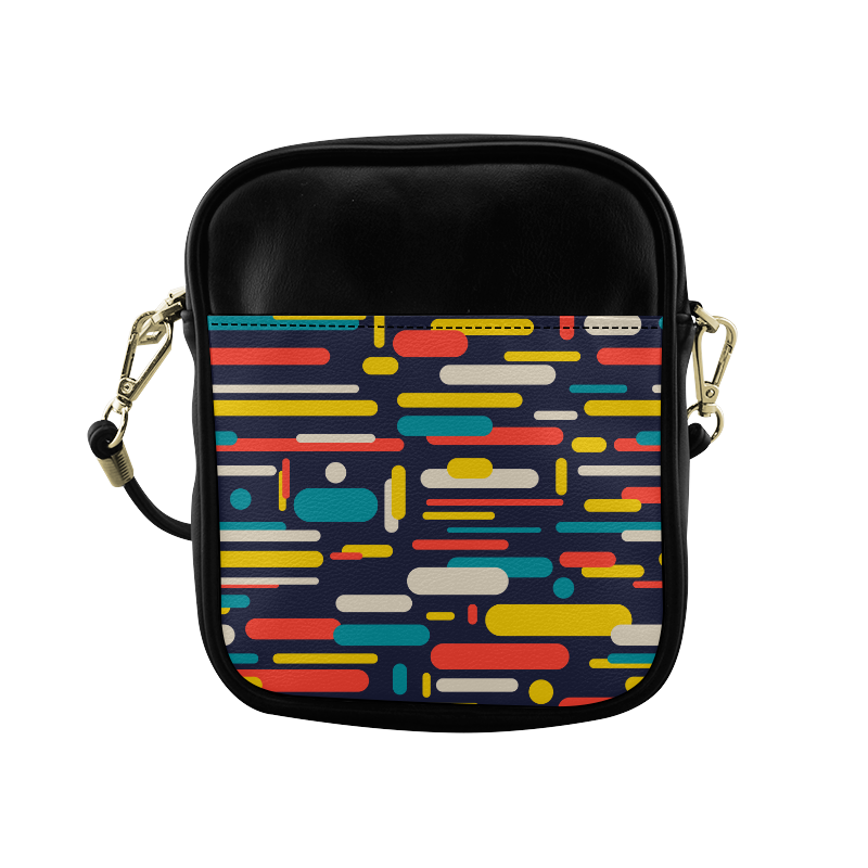 Colorful Rectangles Sling Bag (Model 1627)