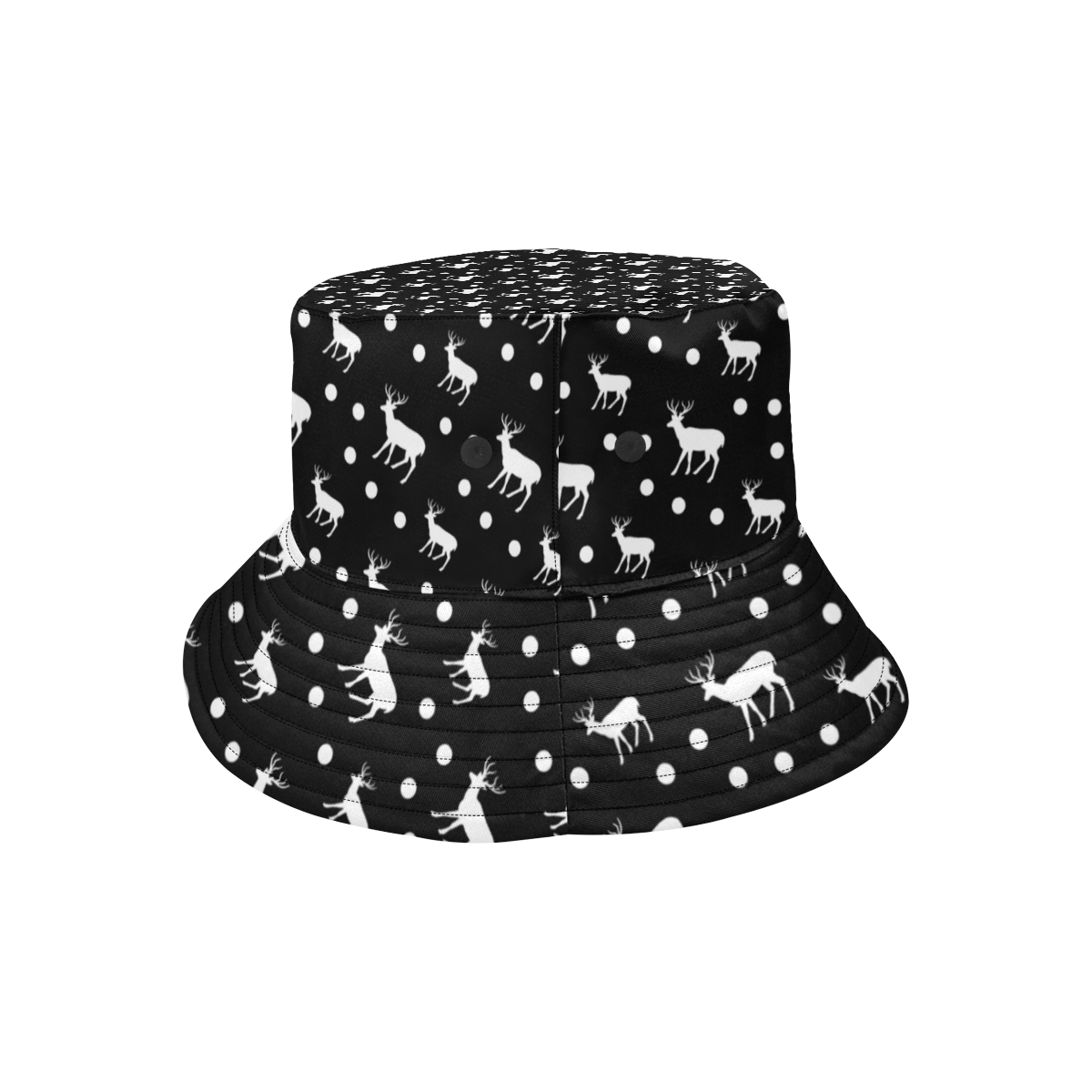 deer dots black All Over Print Bucket Hat