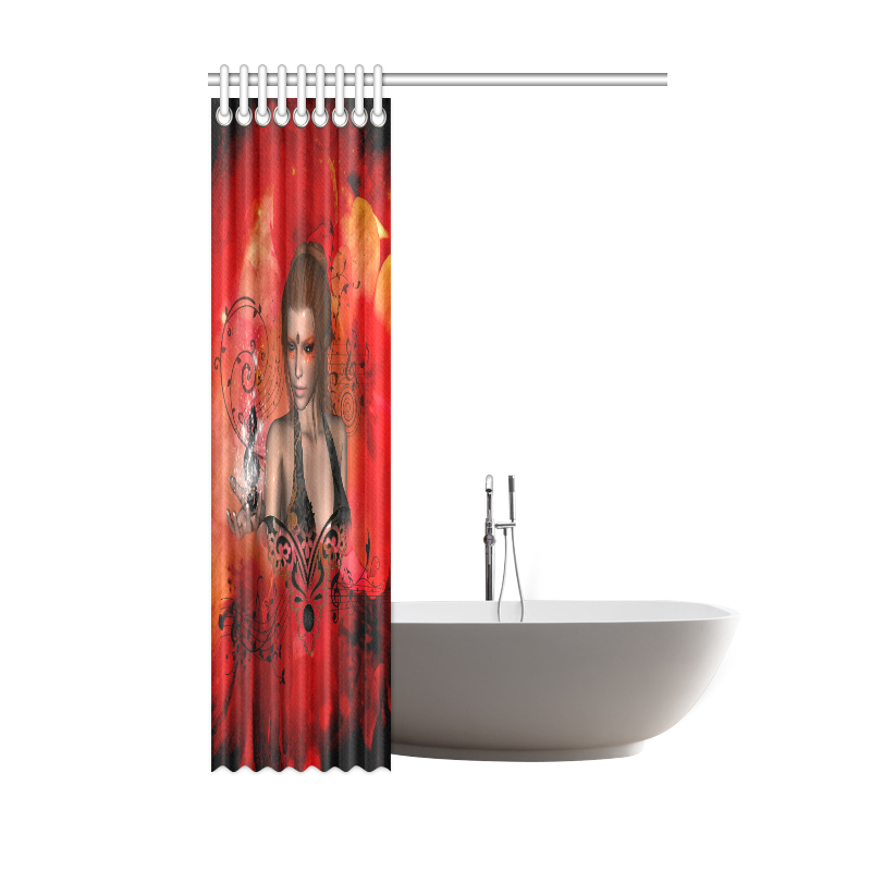 Fairy with clef Shower Curtain 48"x72"