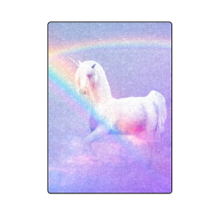 Unicorn and Rainbow Blanket 58"x80"