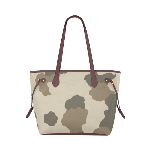Classic Brown Camouflage Clover Canvas Tote Bag (Model 1661)