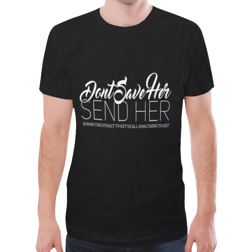 Send Her Black New All Over Print T-shirt for Men (Model T45)