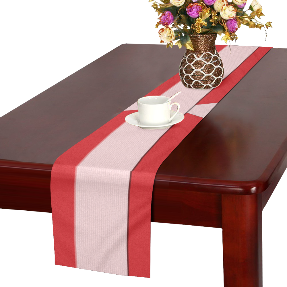 Shades of Red Patchwork Table Runner 14x72 inch