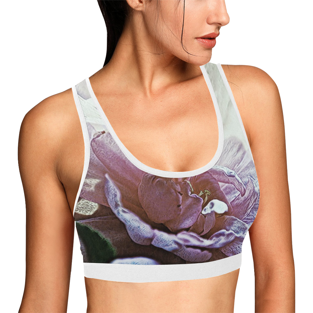 Impression Floral 10193 by JamColors Women's All Over Print Sports Bra (Model T52)