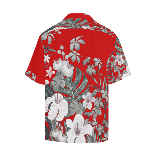 RED Aloha-3 Shirt 477 Hawaiian Shirt (Model T58)