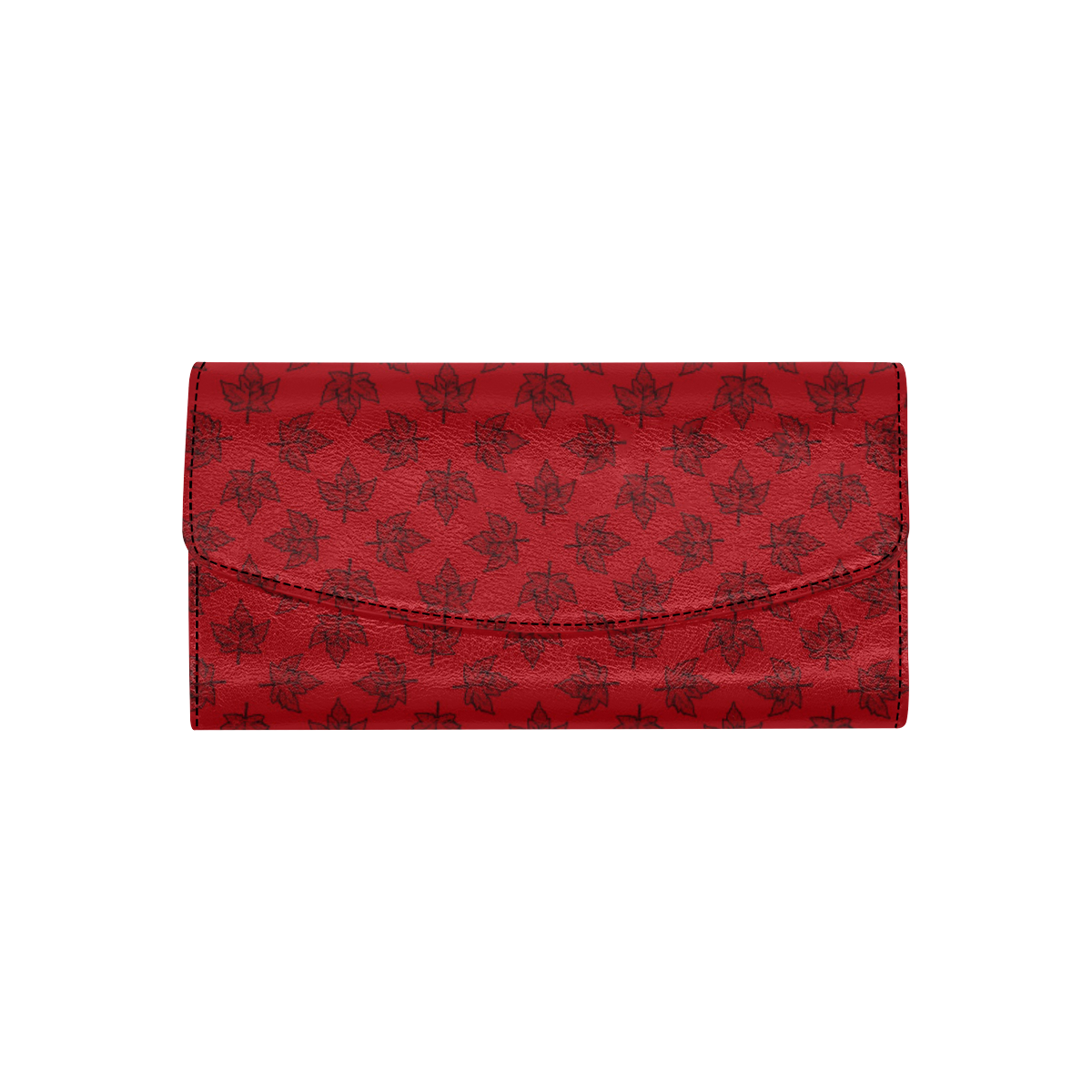 Cool Canada Wallets Retro Red Women's Flap Wallet (Model 1707)