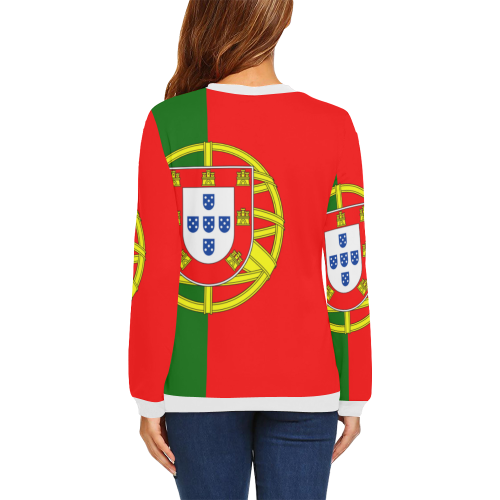 PORTUGAL All Over Print Crewneck Sweatshirt for Women (Model H18)