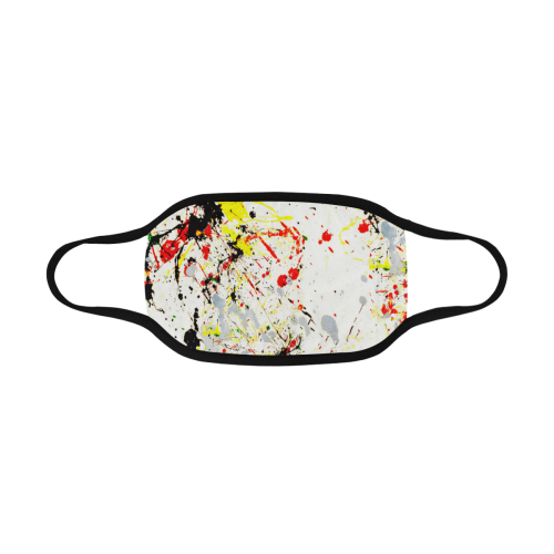 Black, Red, Yellow Paint Splatter Mouth Mask