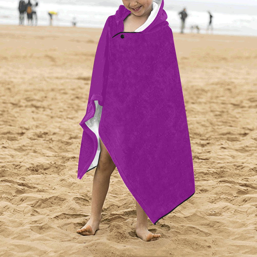 color purple Kids' Hooded Bath Towels