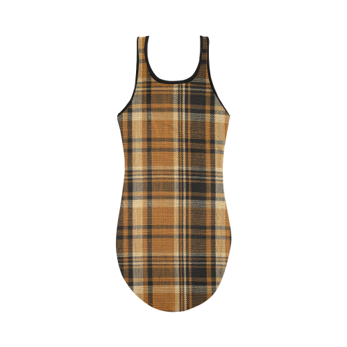 TARTAN DESIGN Vest One Piece Swimsuit (Model S04)