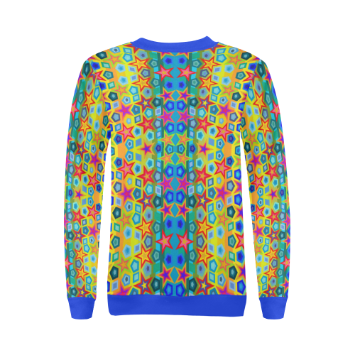 star gworgwous All Over Print Crewneck Sweatshirt for Women (Model H18)