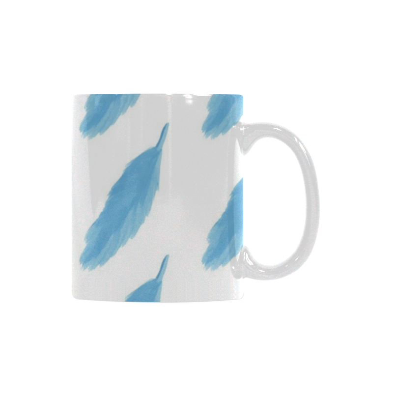 Blue Feathers White Mug(11OZ)