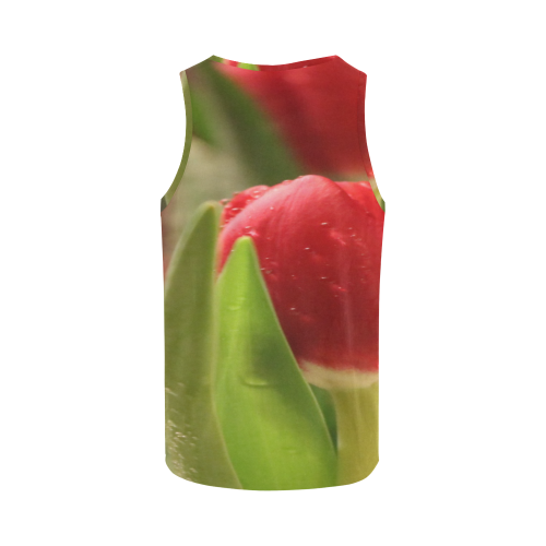 Love Red Tulip 1 All Over Print Tank Top for Women (Model T43)