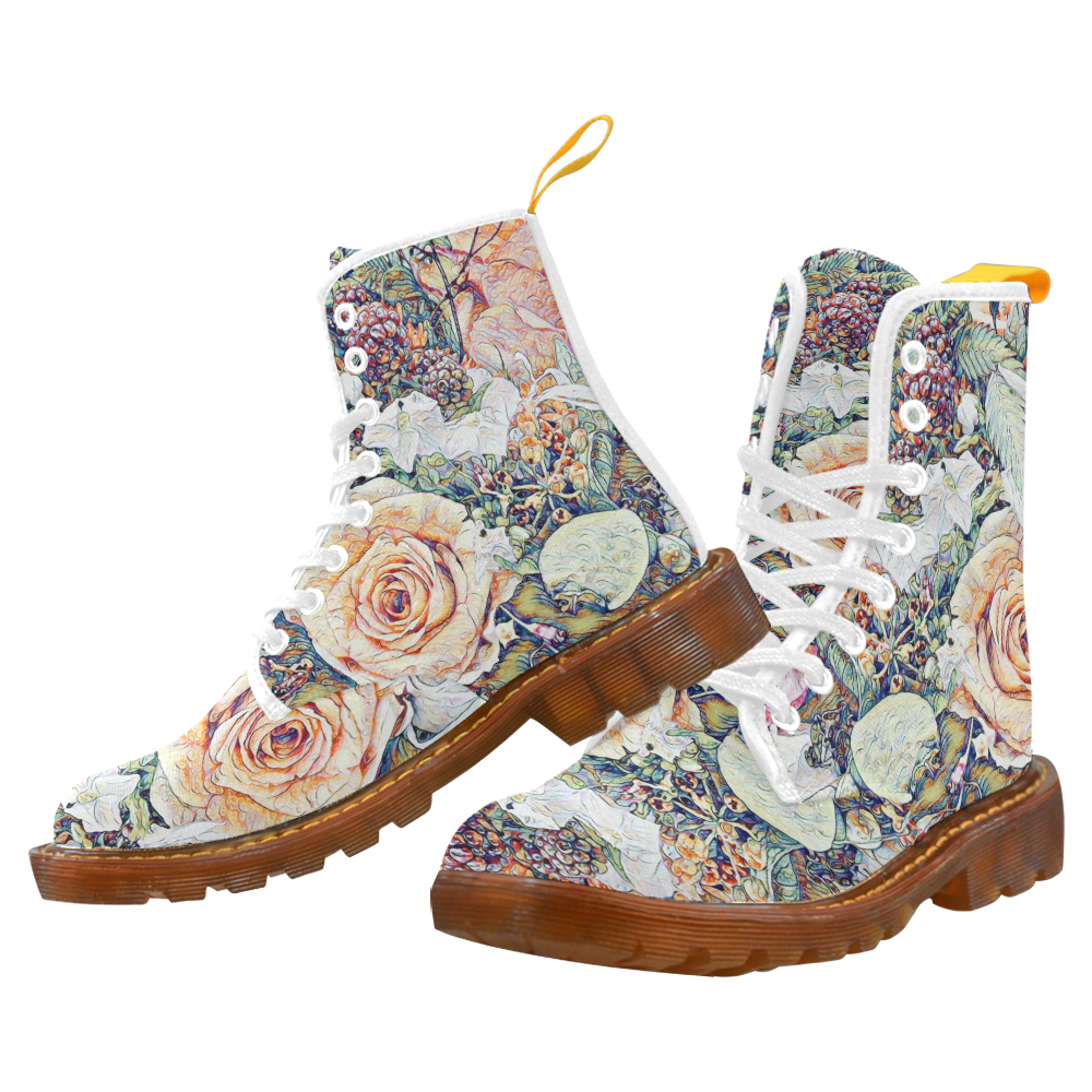 Impression Floral 10191 by JamColors Martin Boots For Women Model 1203H