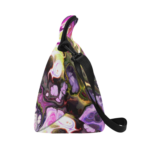 Colorful Marble Design Neoprene Lunch Bag/Large (Model 1669)