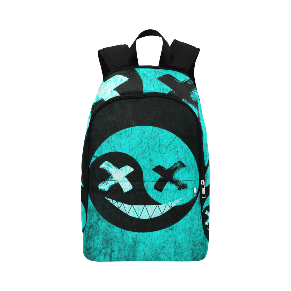 Woke Rave Smiley Aquamarine Fabric Backpack for Adult (Model 1659)