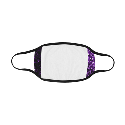 Beautiful Dark Purple glitter sparkles Mouth Mask