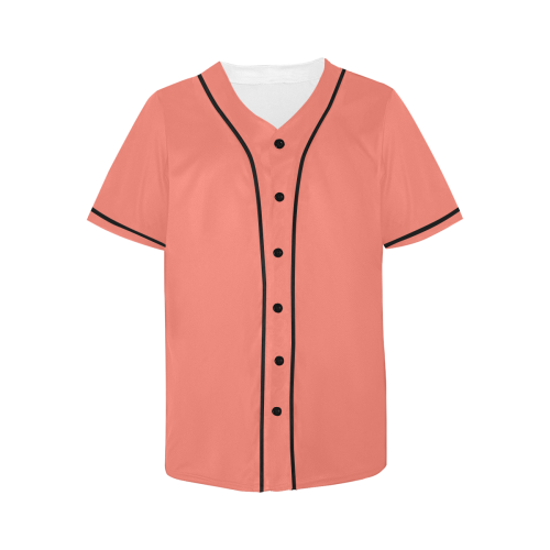 color salmon All Over Print Baseball Jersey for Women (Model T50)