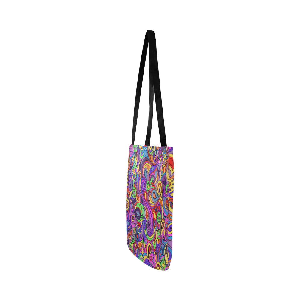Psychedelic Hippy Doodle by ArtformDesigns Reusable Shopping Bag Model 1660 (Two sides)