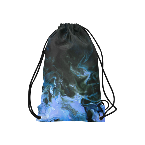 Mystical Blue Swirl. Small Drawstring Bag Model 1604 (Twin Sides) 11"(W) * 17.7"(H)