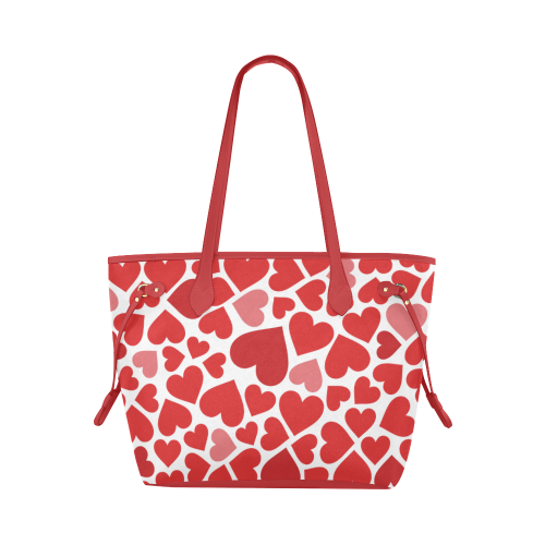 Hearts Pattern Clover Canvas Tote Bag (Model 1661)