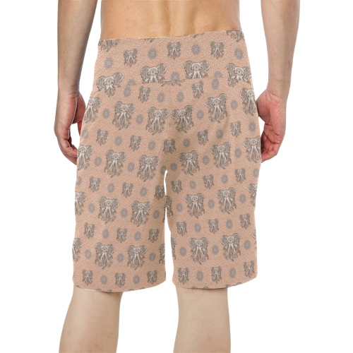Ethnic Elephant Mandala Pattern Men's All Over Print Board Shorts (Model L16)